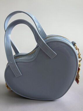 THE CARRYING KIND Blue Heart Keychain Bag NEW NWT